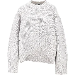 Moulded hem wool and cashmere sweater