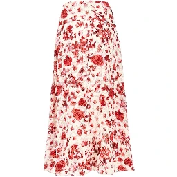 Silk-blend 'Hilza' long skirt