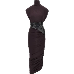 Stretch viscose long dress