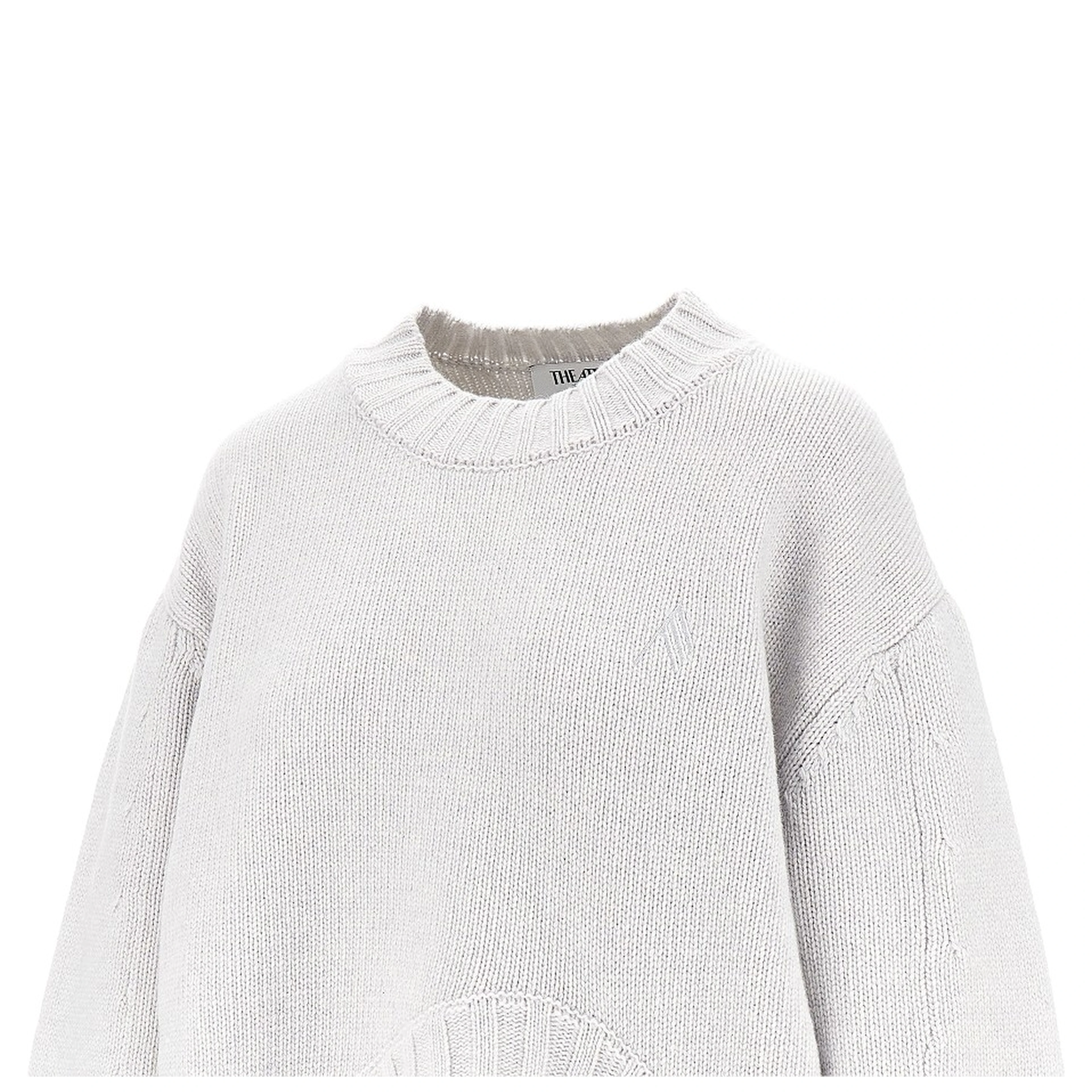 Moulded hem wool and cashmere sweater