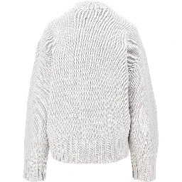 Moulded hem wool and cashmere sweater
