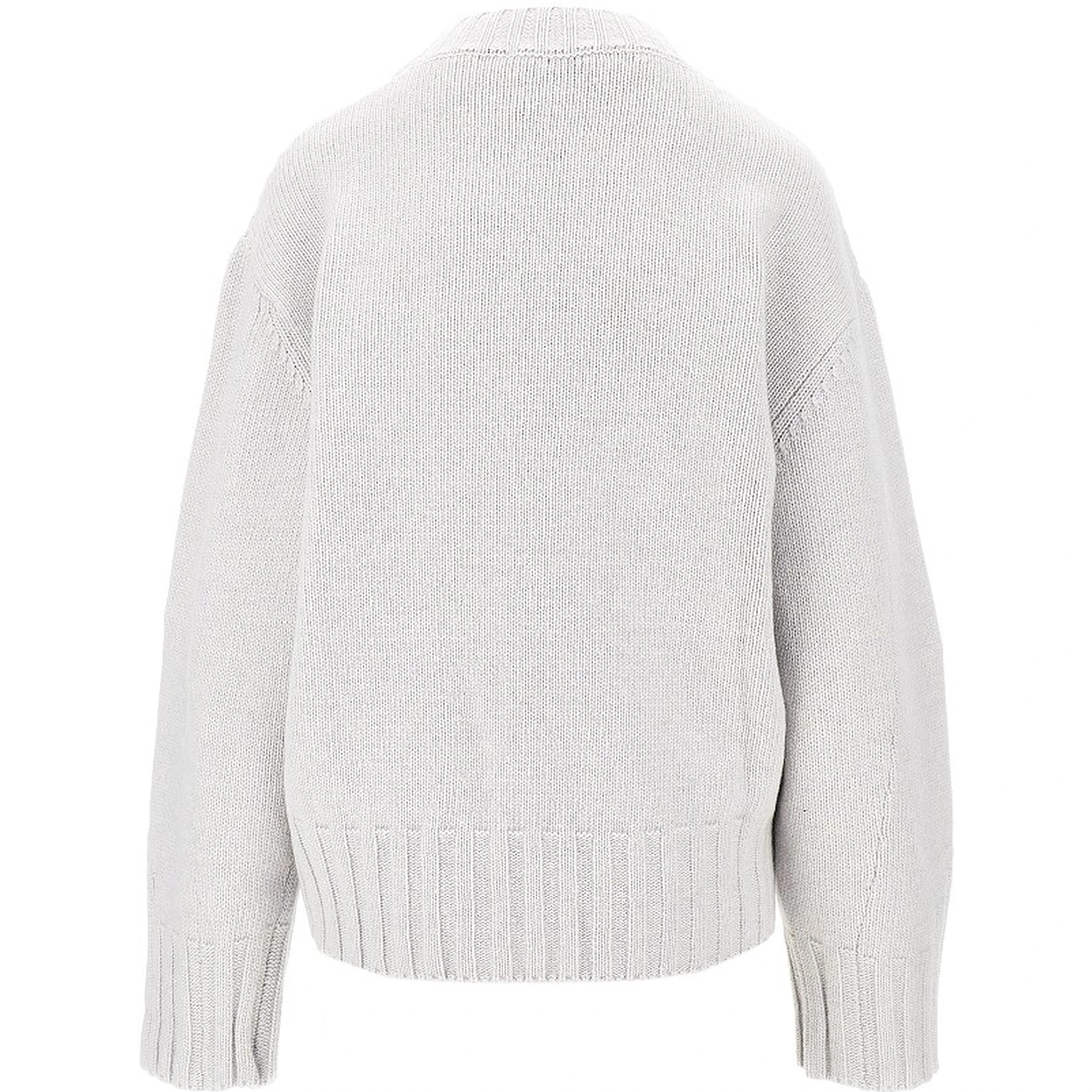 Moulded hem wool and cashmere sweater