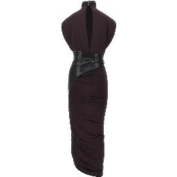 Stretch viscose long dress