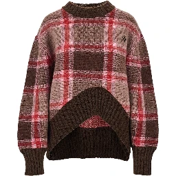 Knitted sweater with logo embroidery