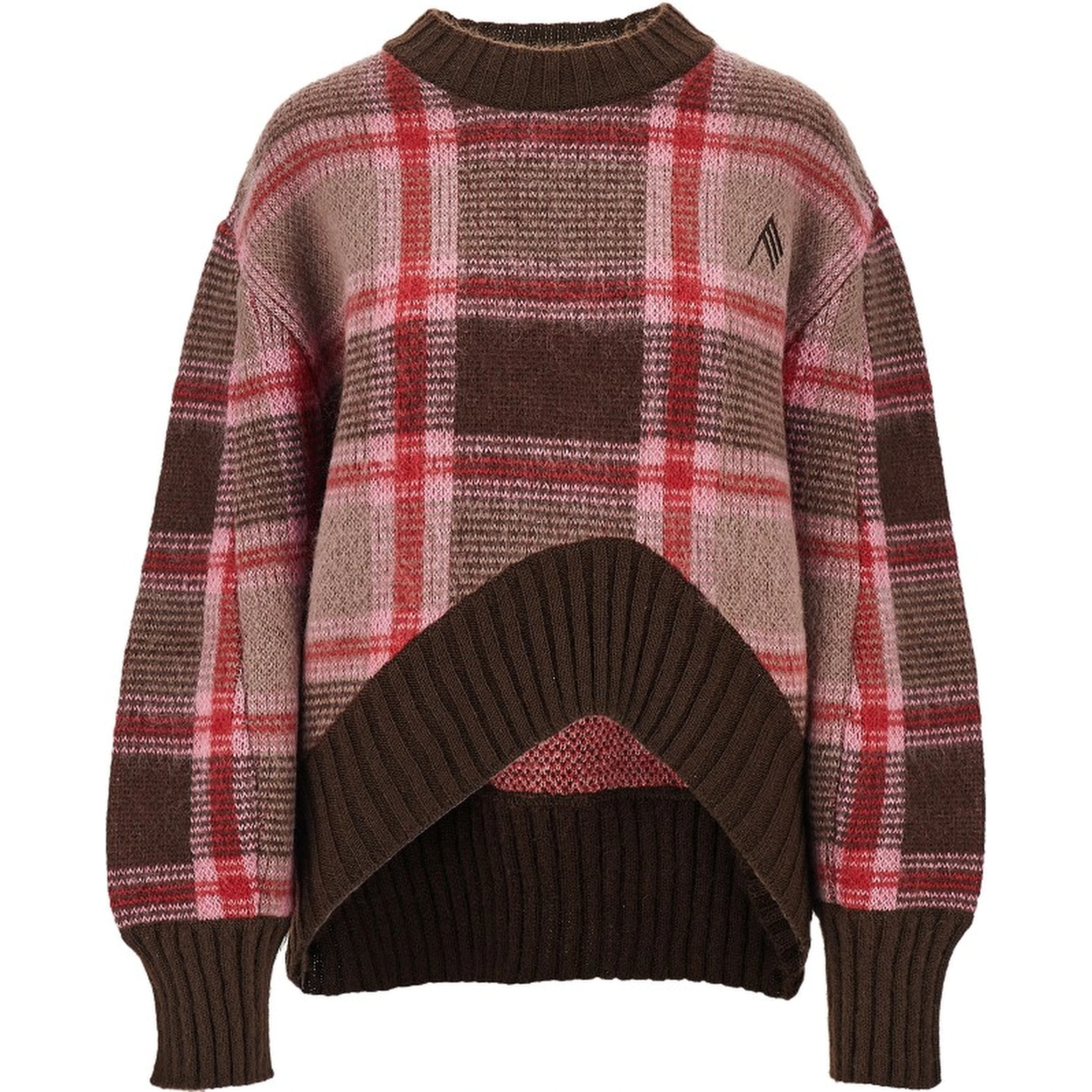 Knitted sweater with logo embroidery