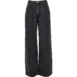Wide-leg denim pants