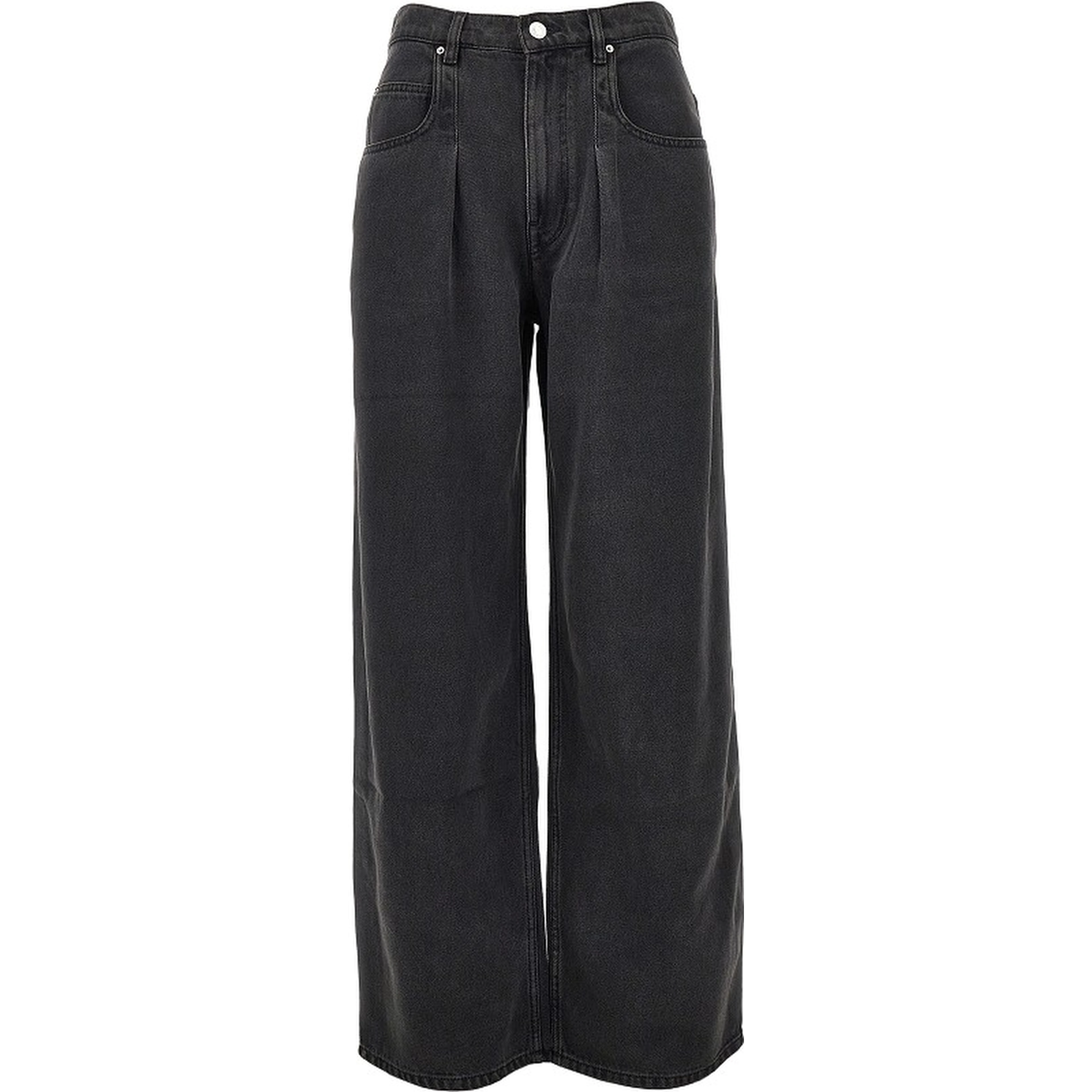 Wide-leg denim pants
