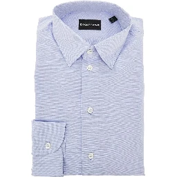 Micro-textured cotton shirt