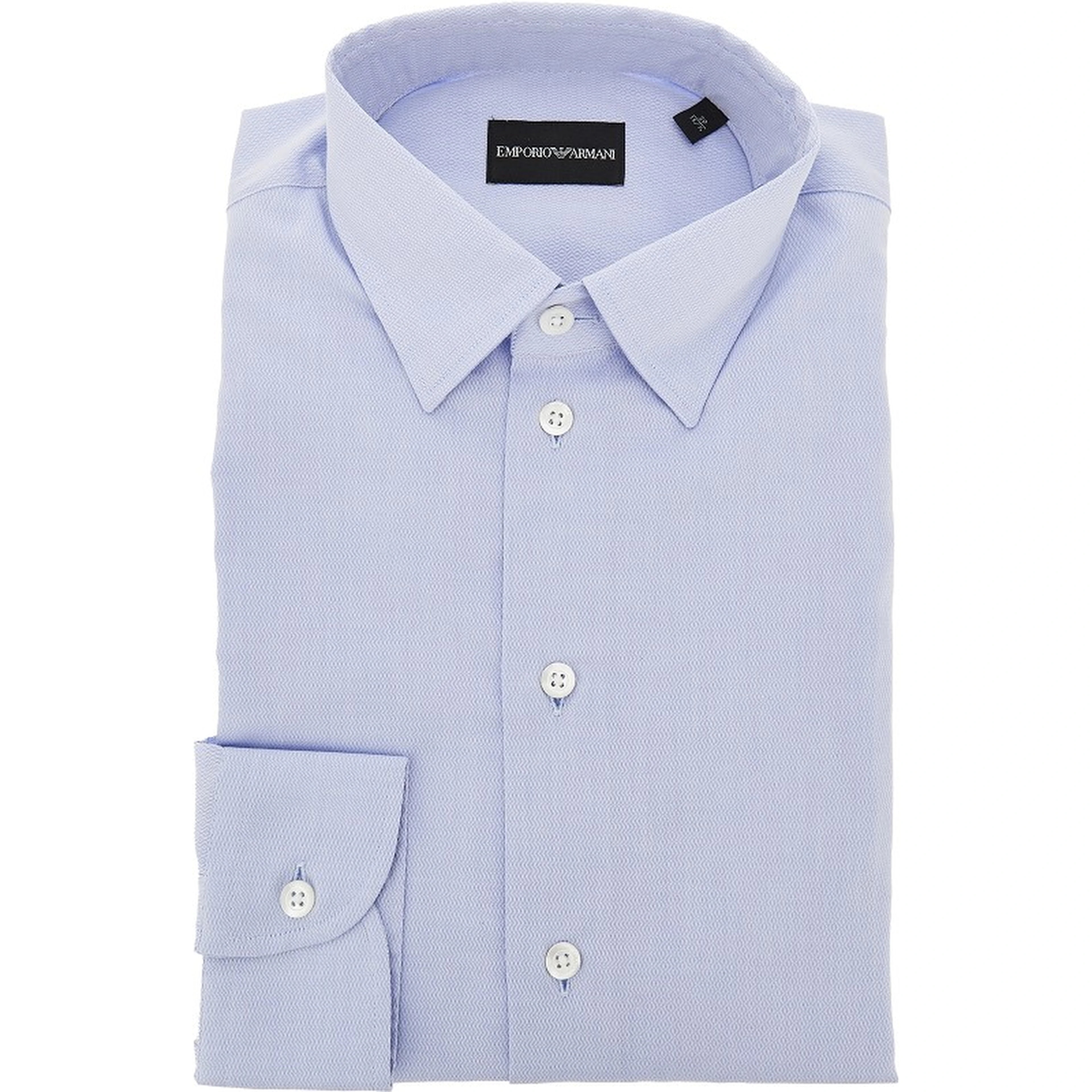 Micro-textured cotton shirt