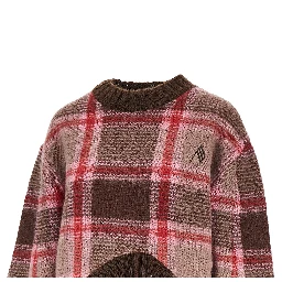 Knitted sweater with logo embroidery