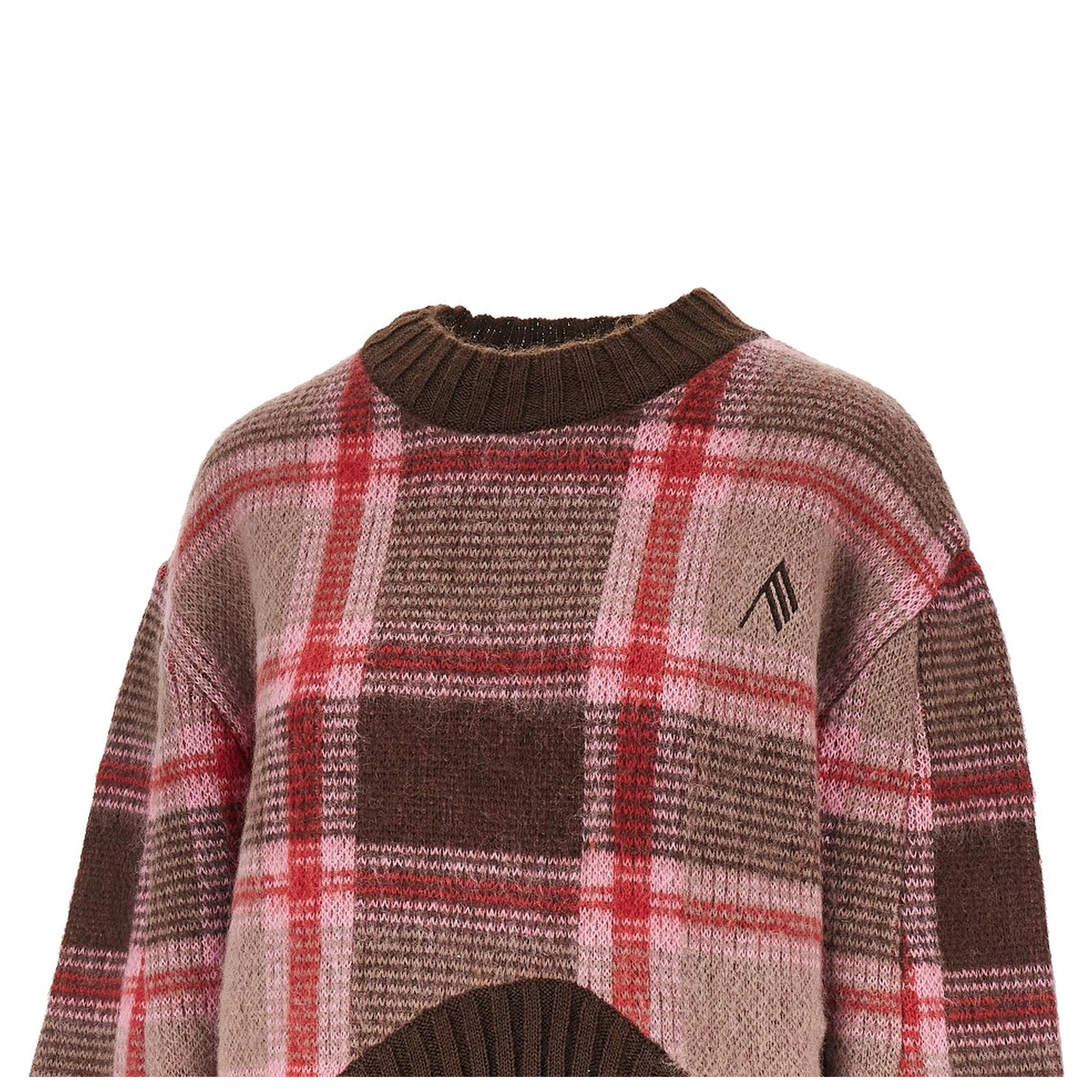Knitted sweater with logo embroidery