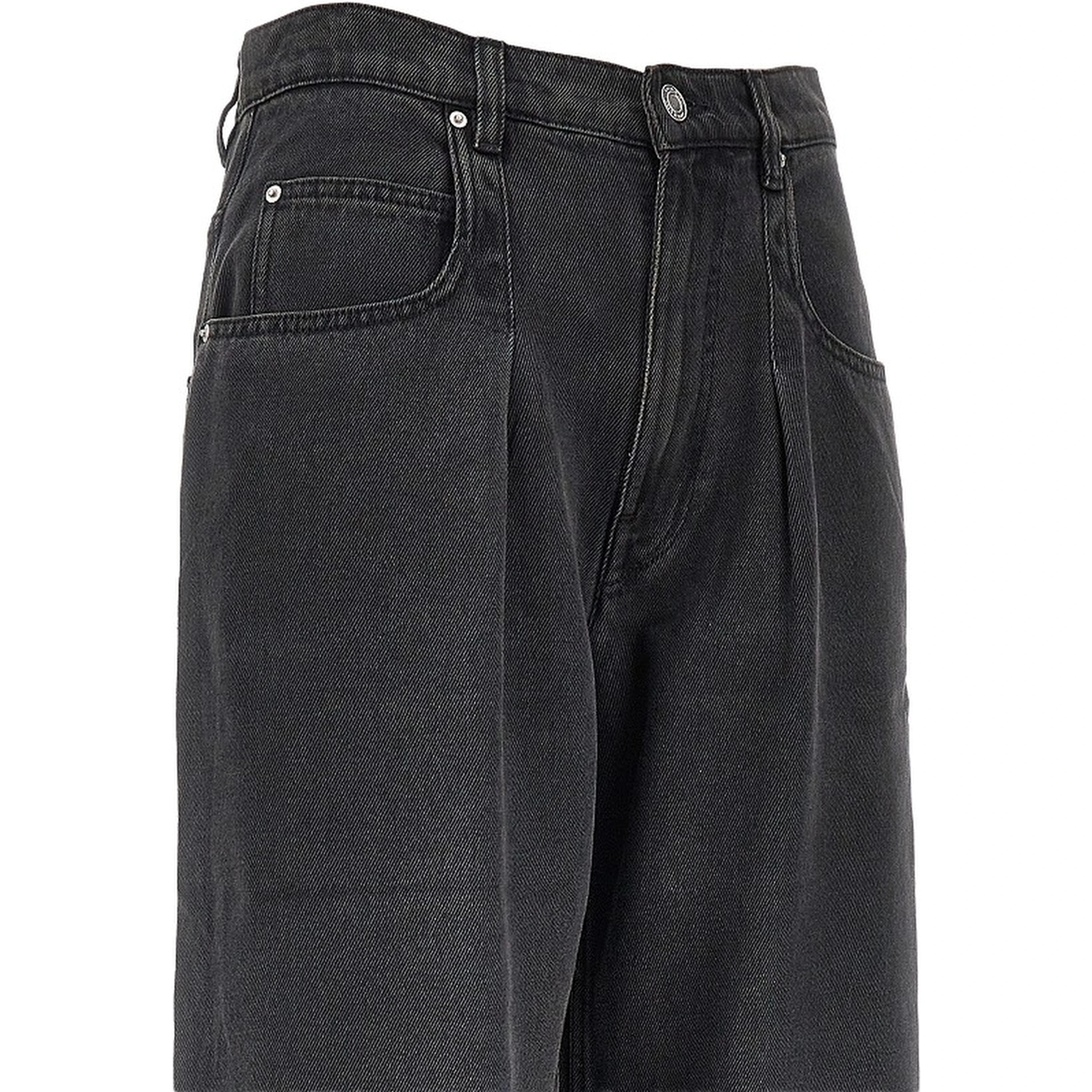 Wide-leg denim pants