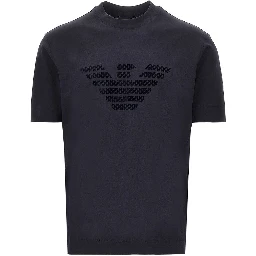 Lyocell and cotton blend T-shirt with logo