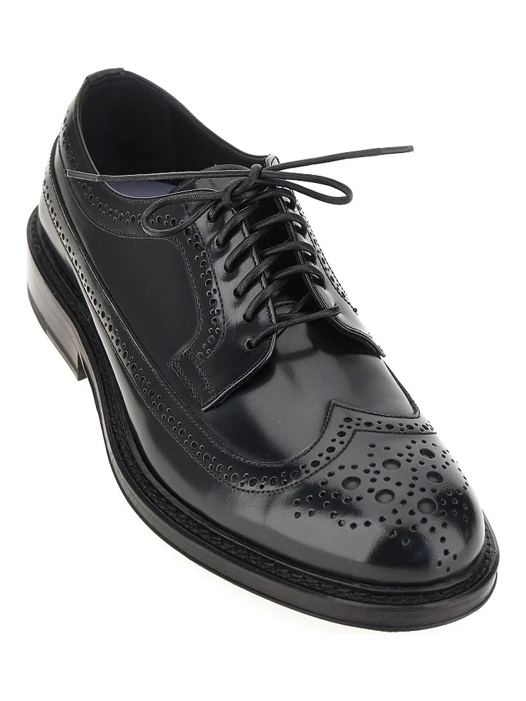 Brushed leather lace-up shoes alternative