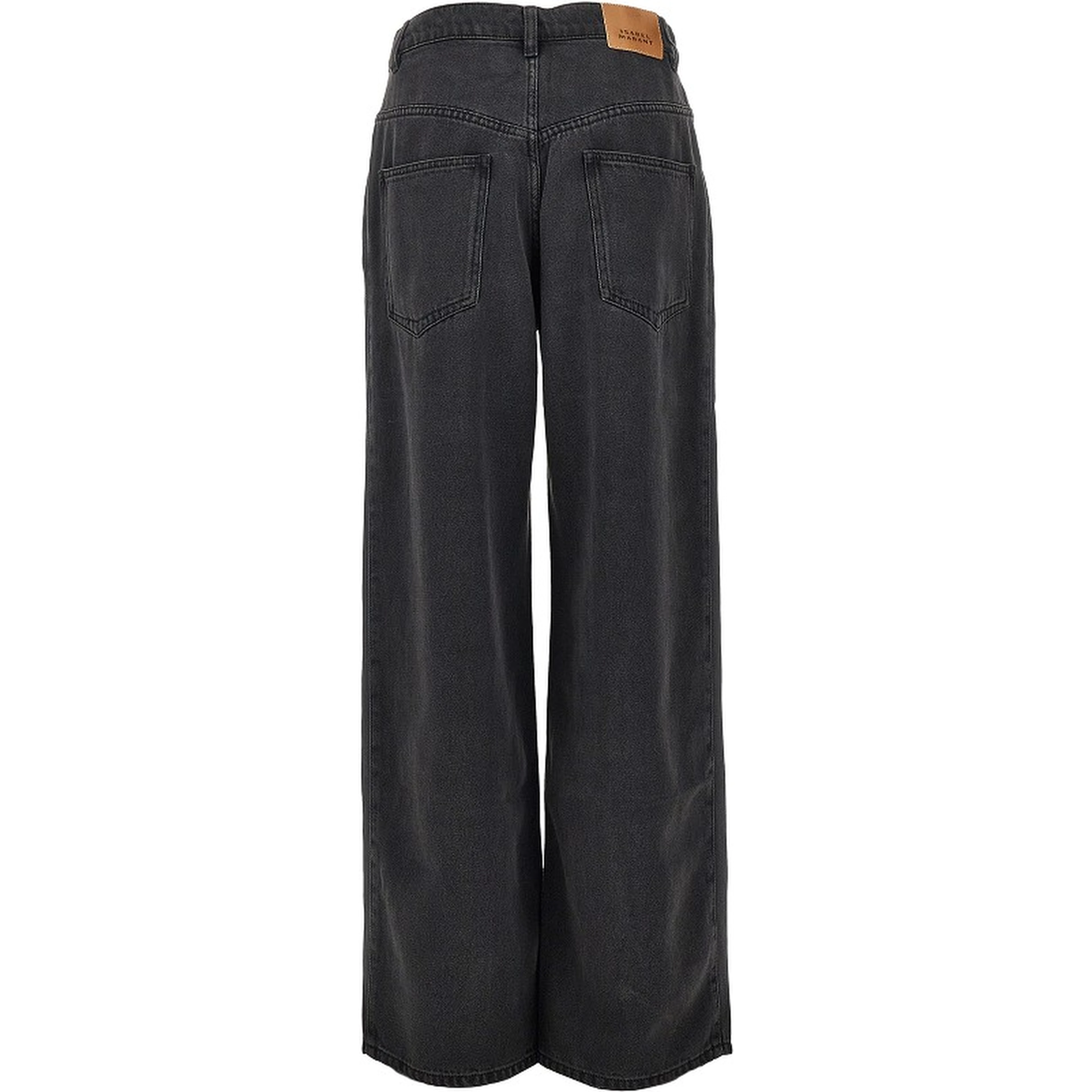 Wide-leg denim pants