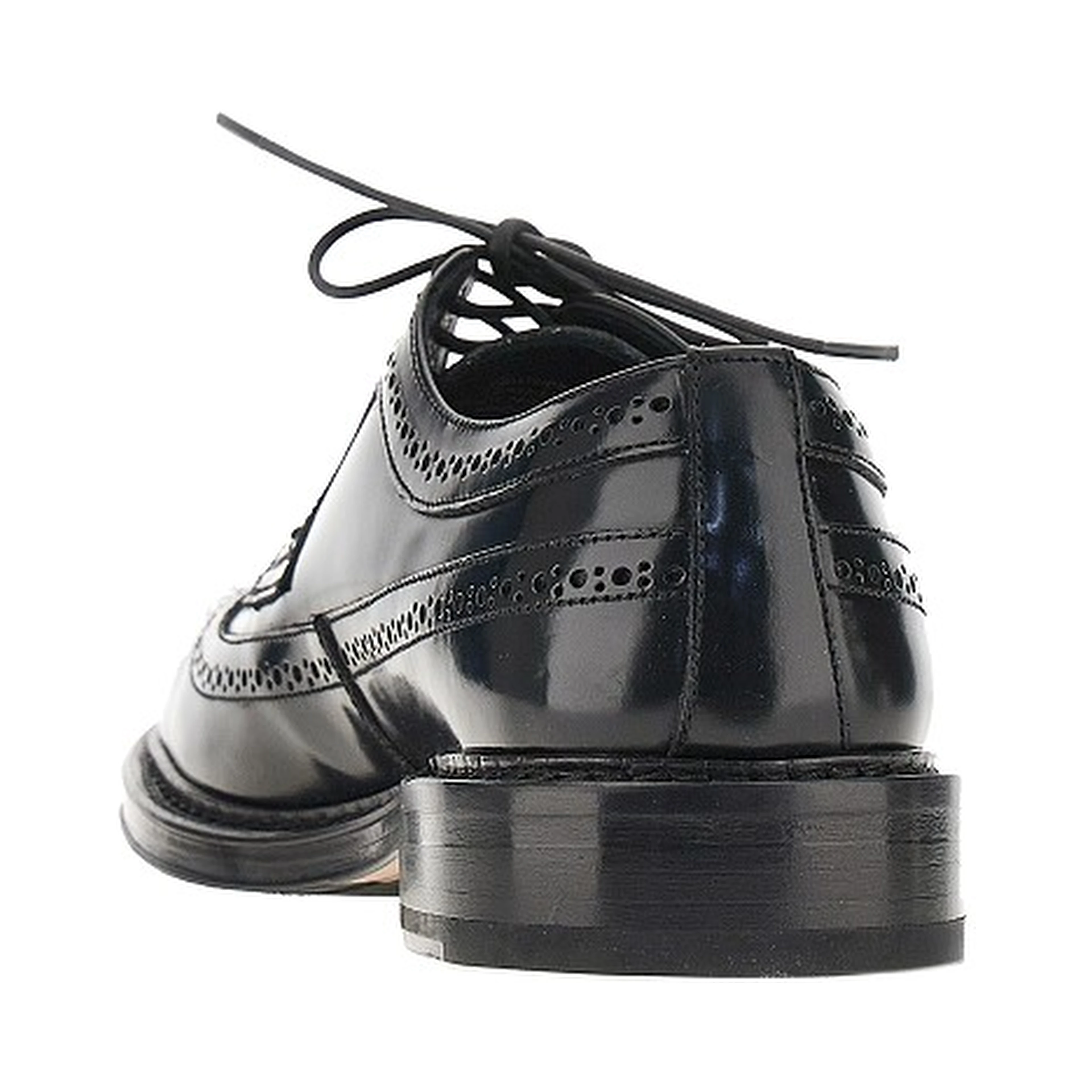 Brushed leather lace-up shoes