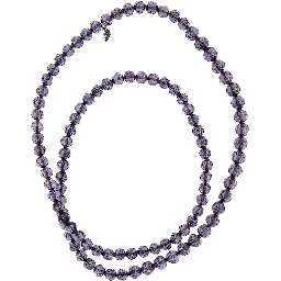 Multifaceted beads long necklace