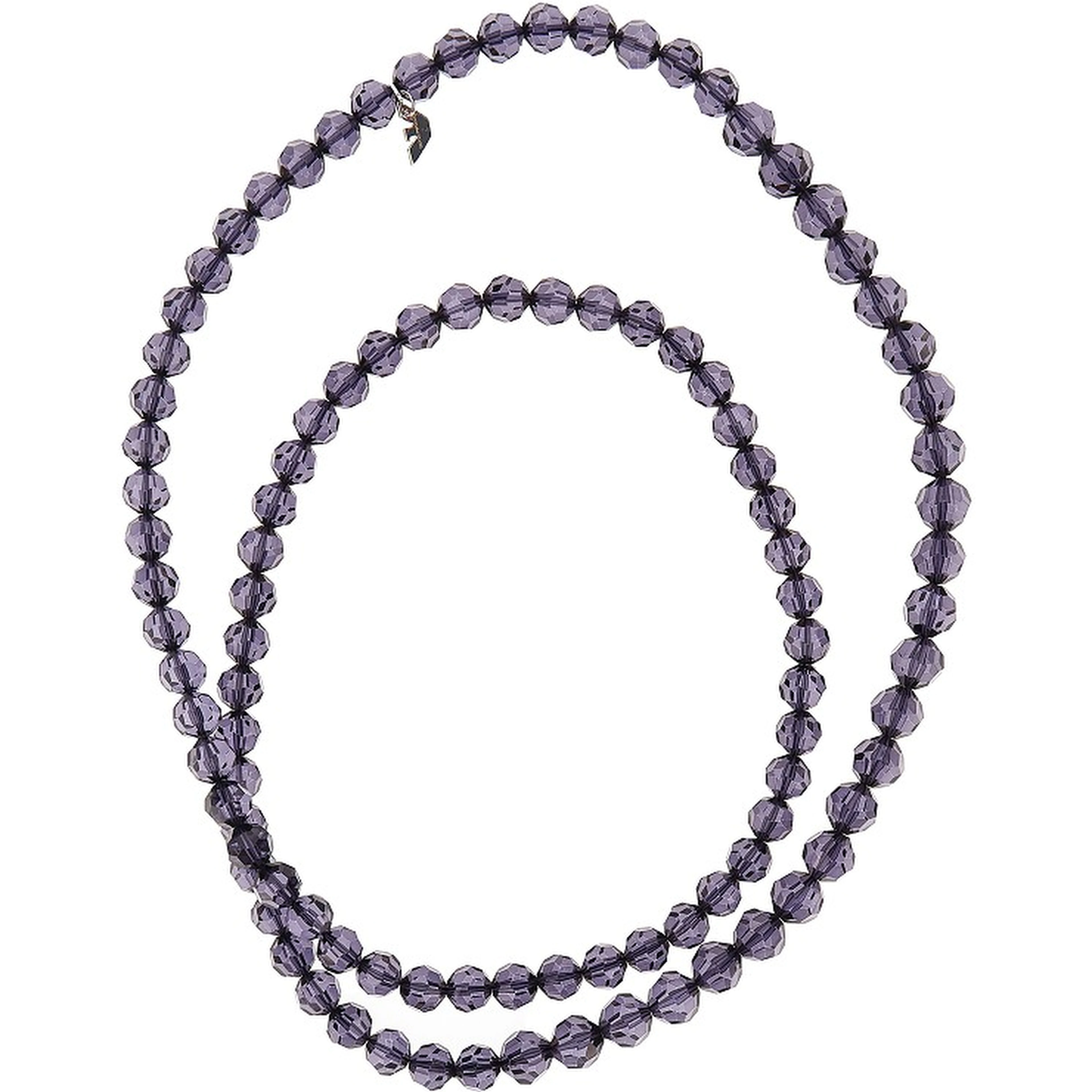 Multifaceted beads long necklace
