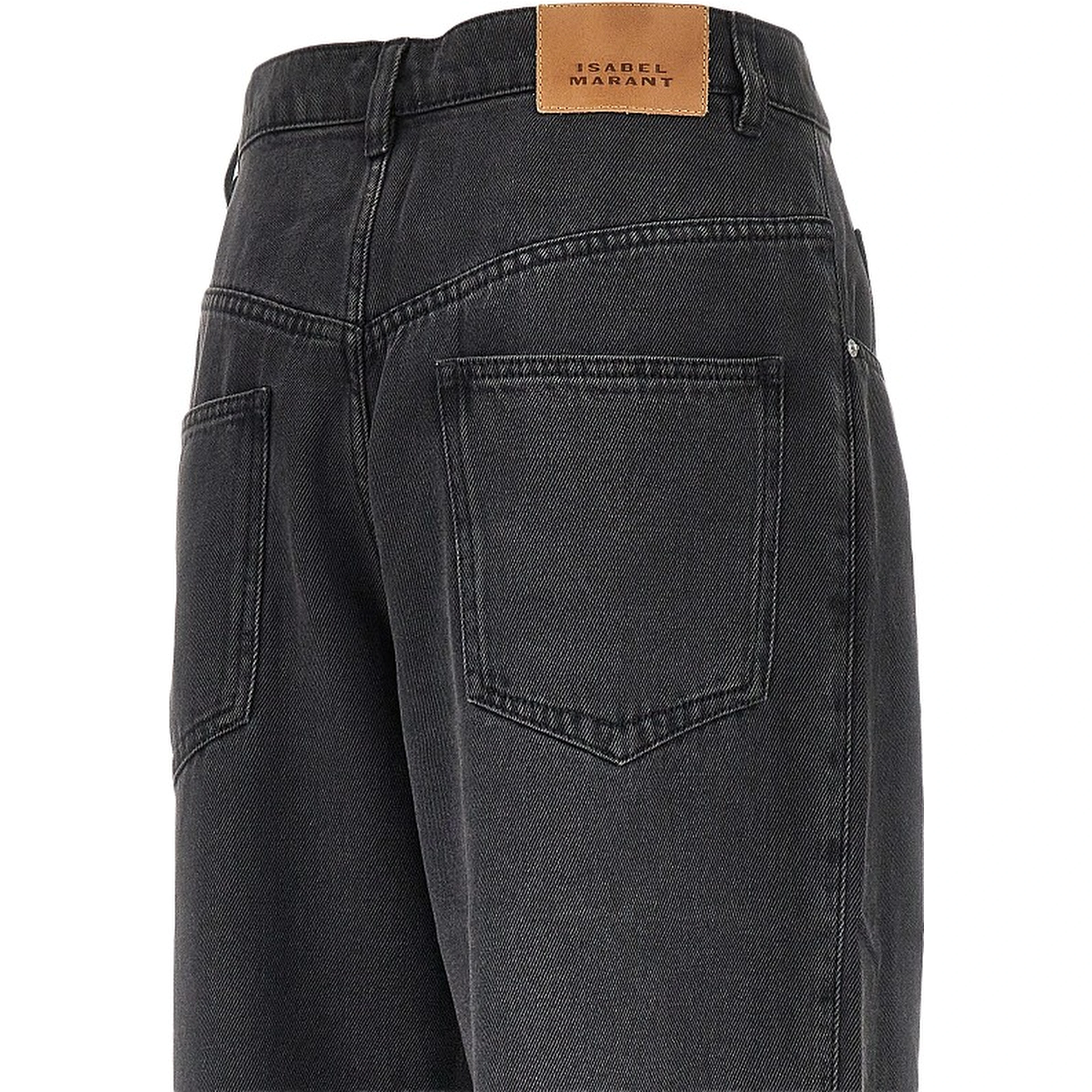 Wide-leg denim pants