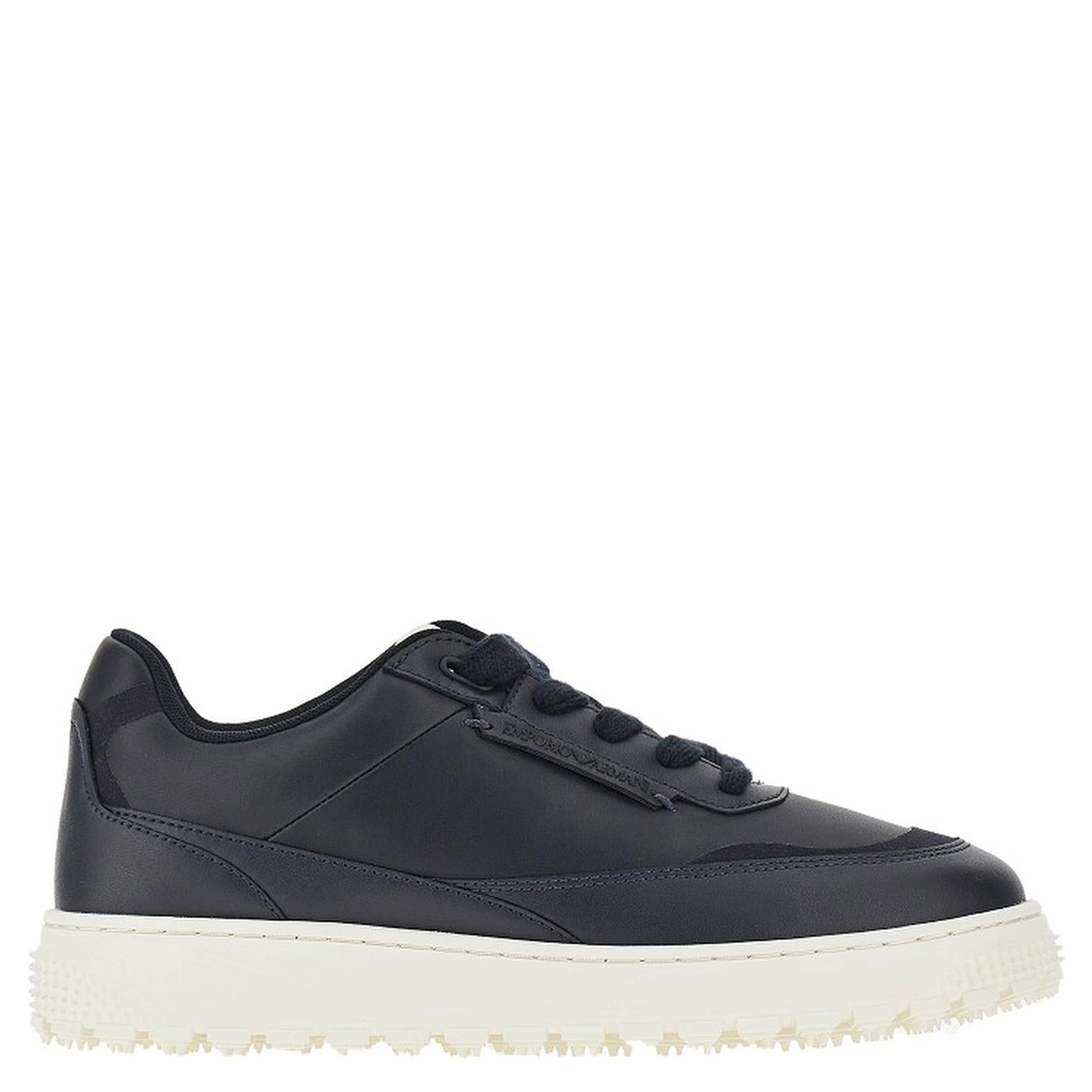 Leather sneakers with side logo