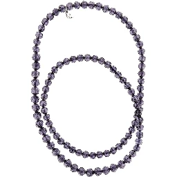 Multifaceted beads long necklace