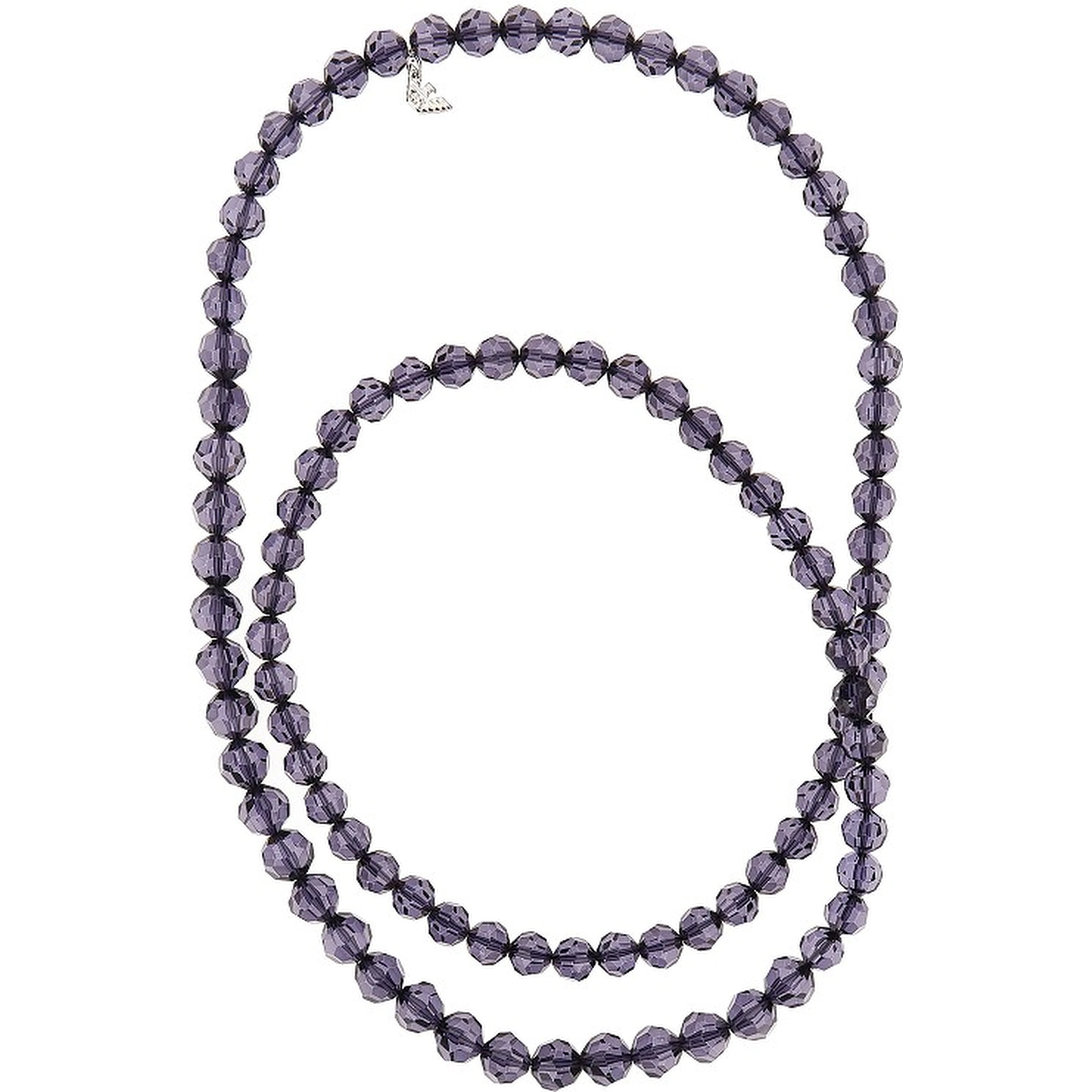 Multifaceted beads long necklace