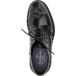 Brushed leather lace-up shoes