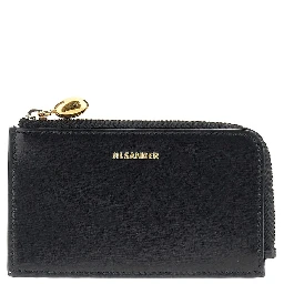 'Goji' zippered leather cardholder