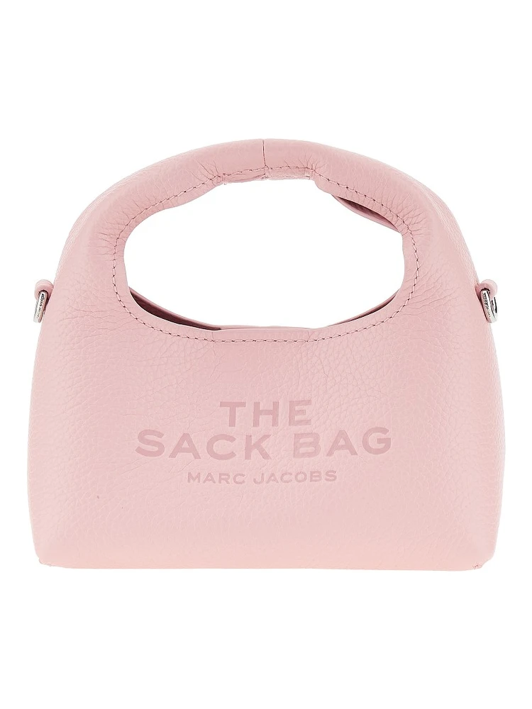 Grained leather micro 'The Sack' bag