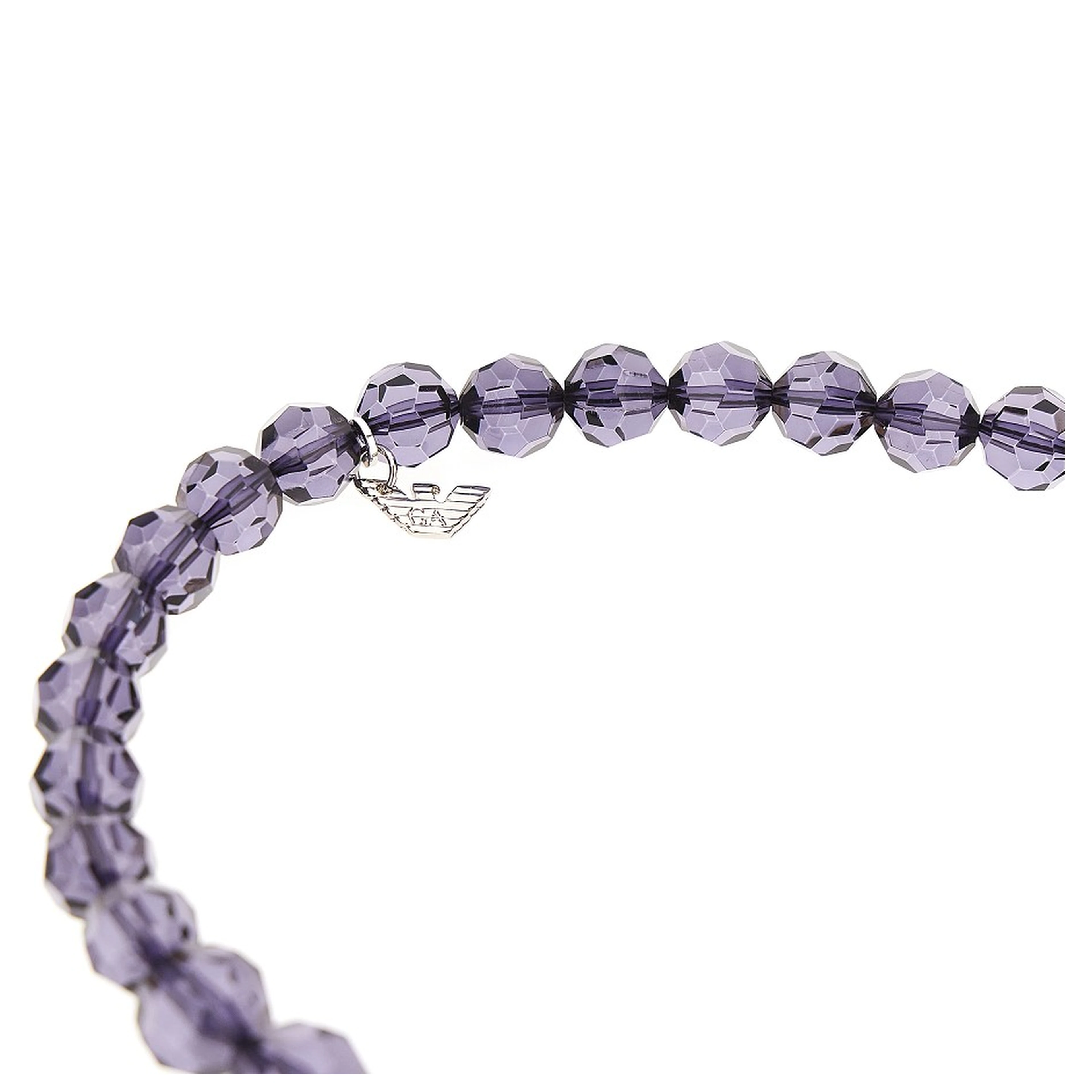 Multifaceted beads long necklace