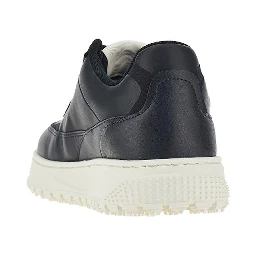 Leather sneakers with side logo