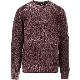 Knitted sweater with faded effect