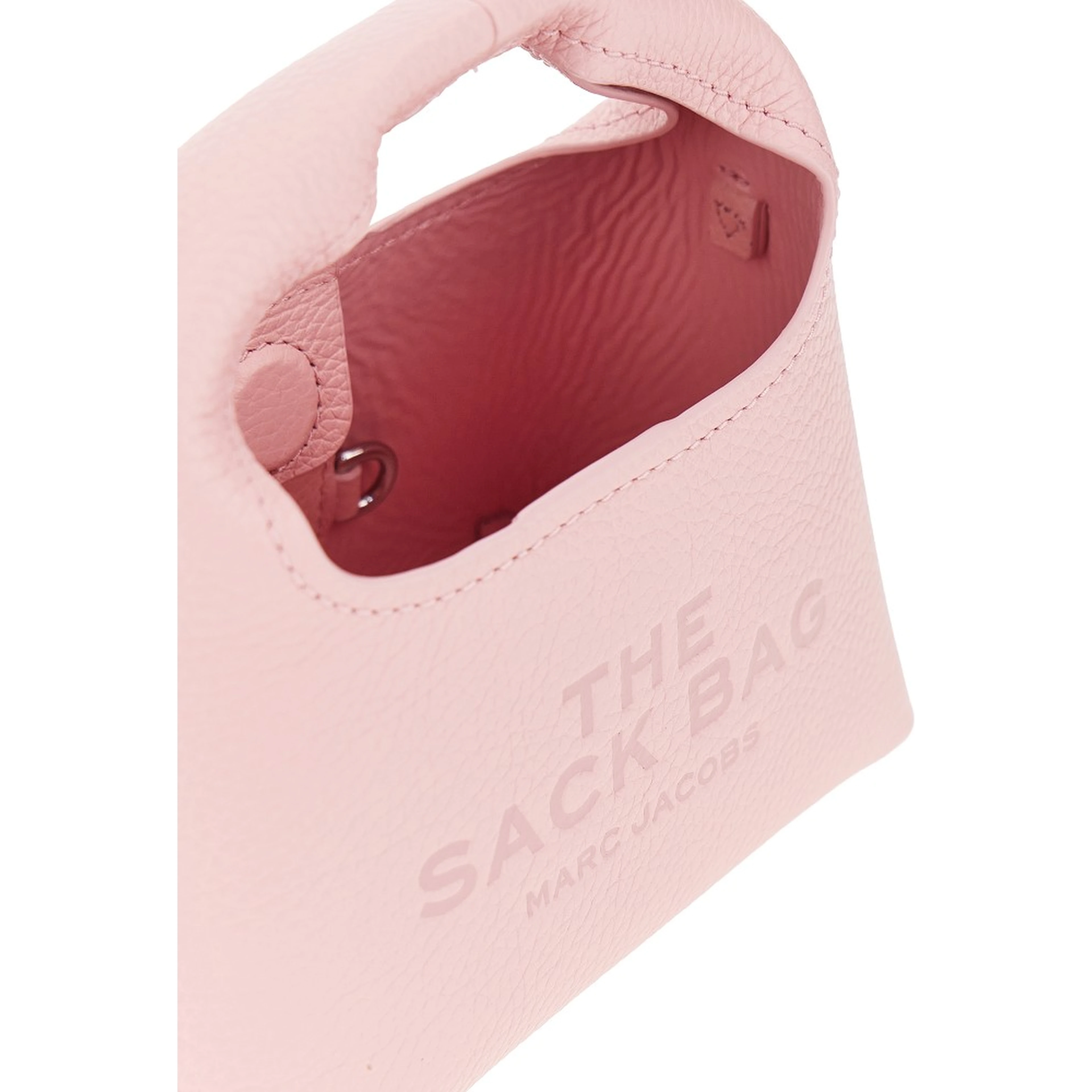 Grained leather micro 'The Sack' bag