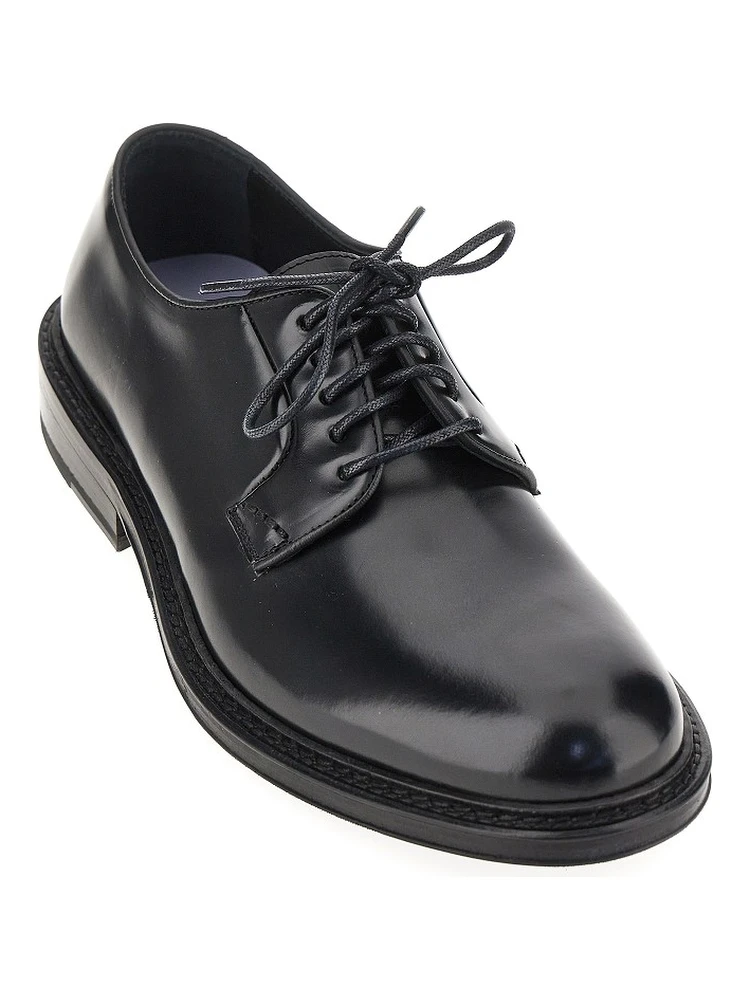 Brushed leather lace-up shoes alternative