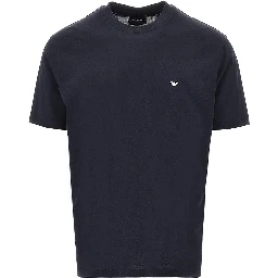Lyocell and cotton blend T-shirt with logo