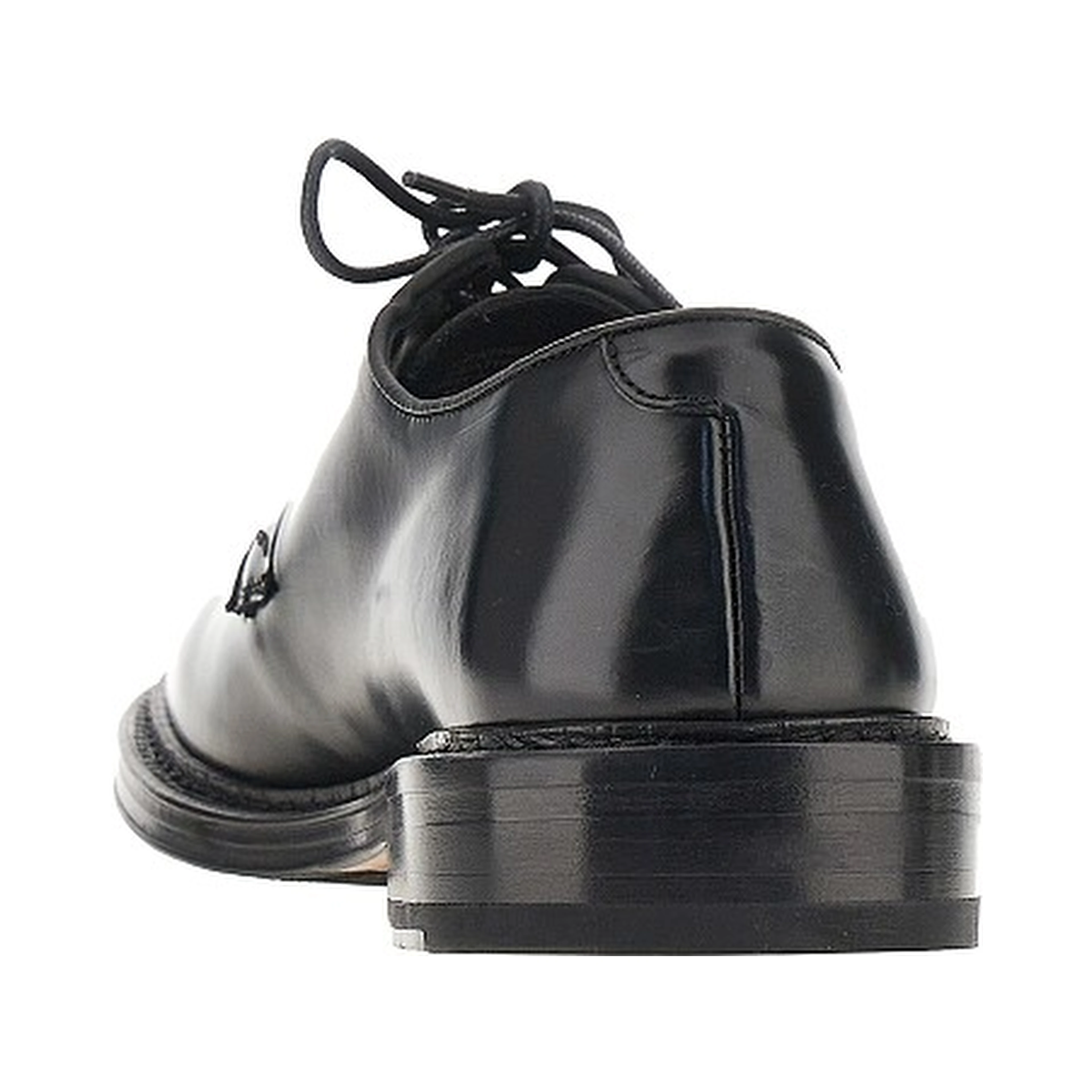 Brushed leather lace-up shoes