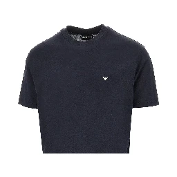 Lyocell and cotton blend T-shirt with logo