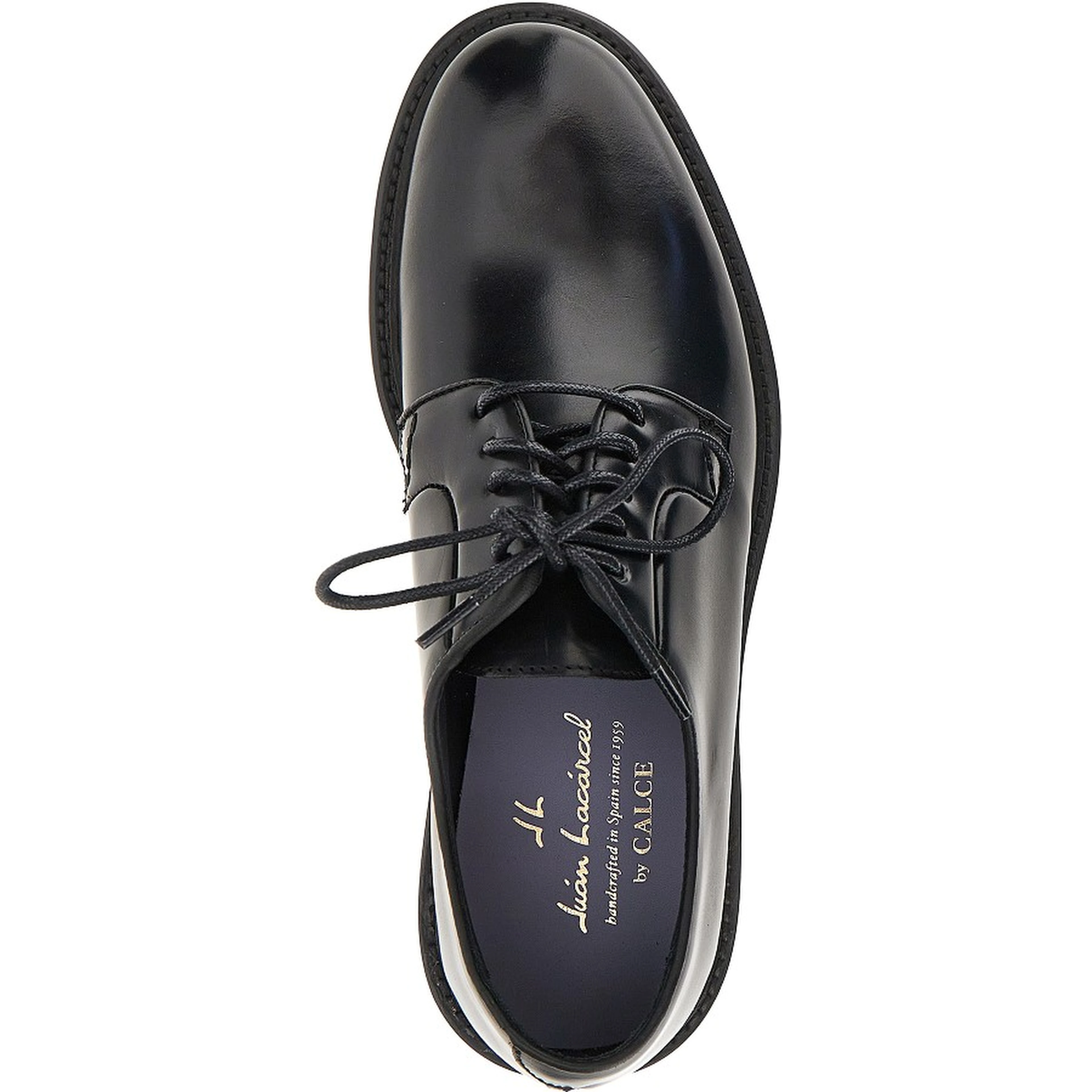 Brushed leather lace-up shoes