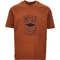 Jersey T-shirt with embossed logo