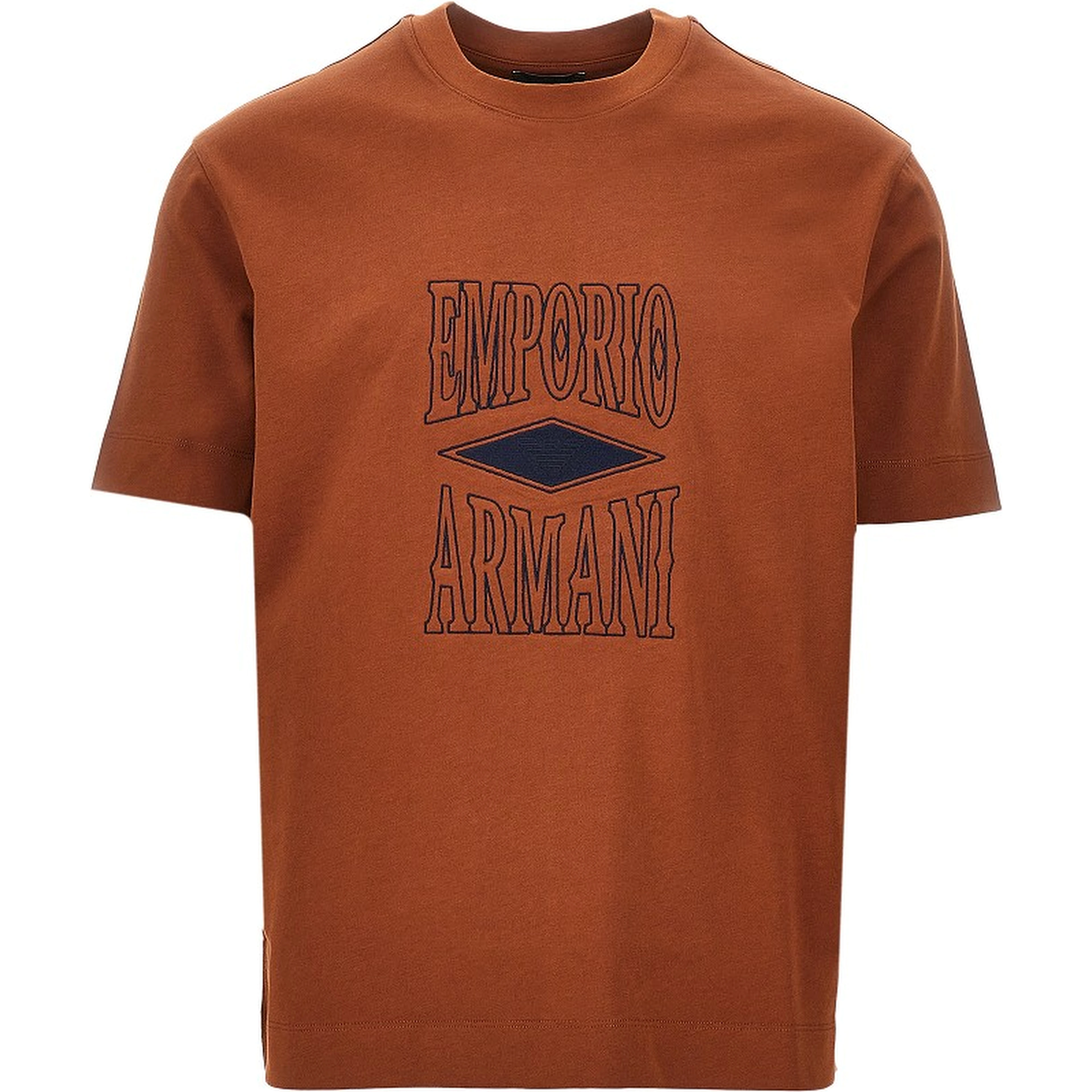 Jersey T-shirt with embossed logo