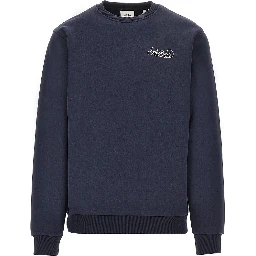 Cotton sweatshirt with logo print