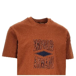 Jersey T-shirt with embossed logo