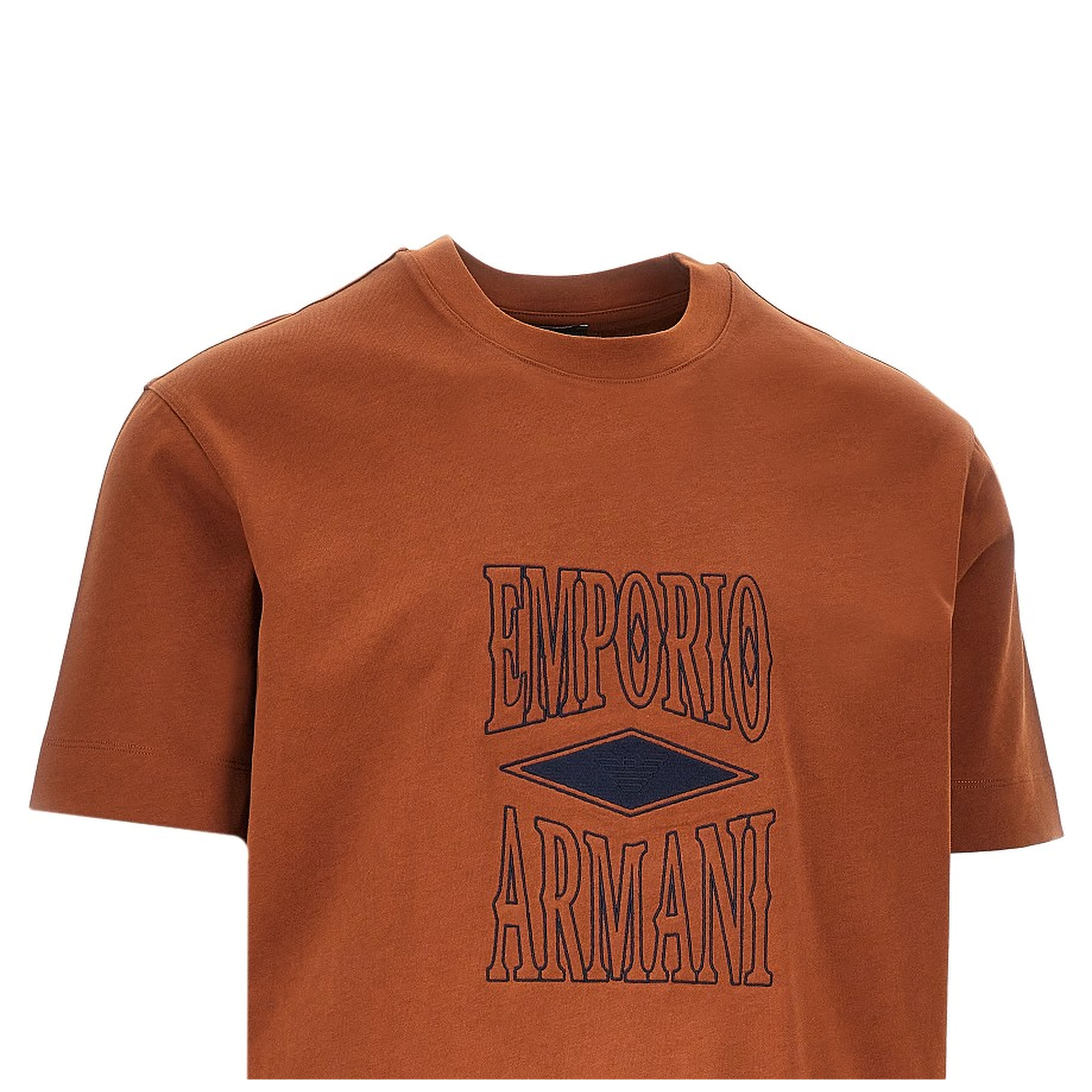 Jersey T-shirt with embossed logo