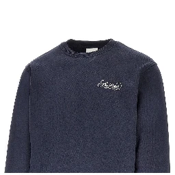 Cotton sweatshirt with logo print