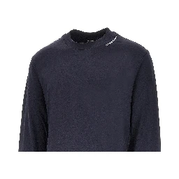 Stretch jersey T-shirt with logo embroidery