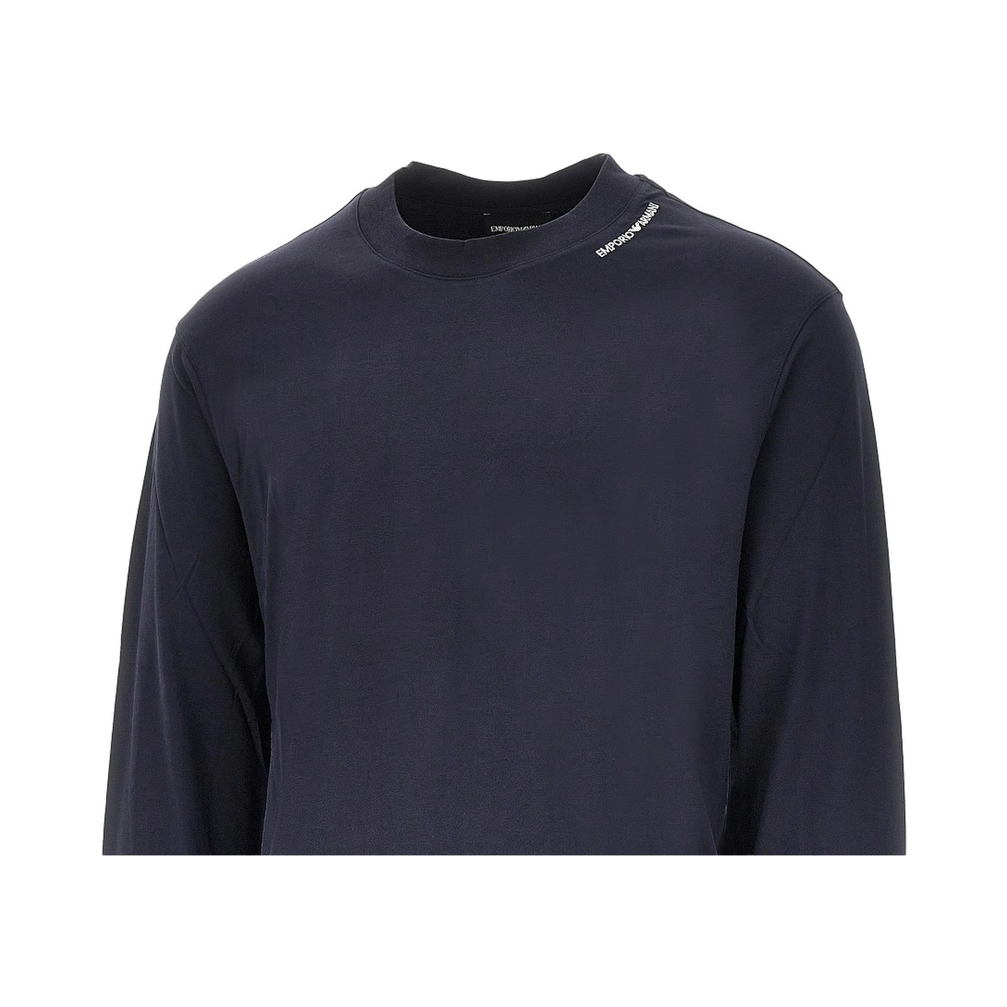 Stretch jersey T-shirt with logo embroidery