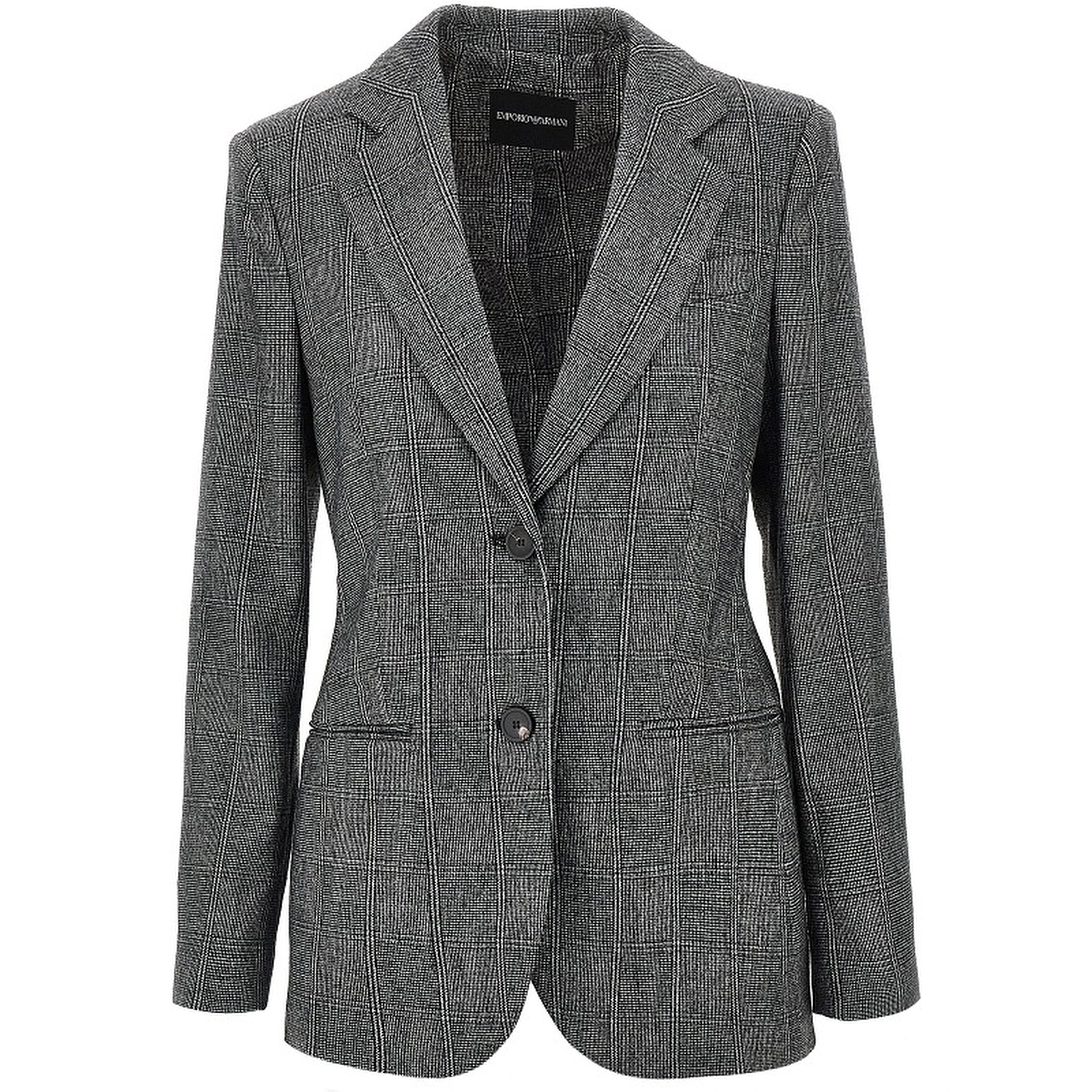 Wool-blend single-breasted flannel jacket