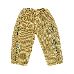 Denim pants with logo embroidery