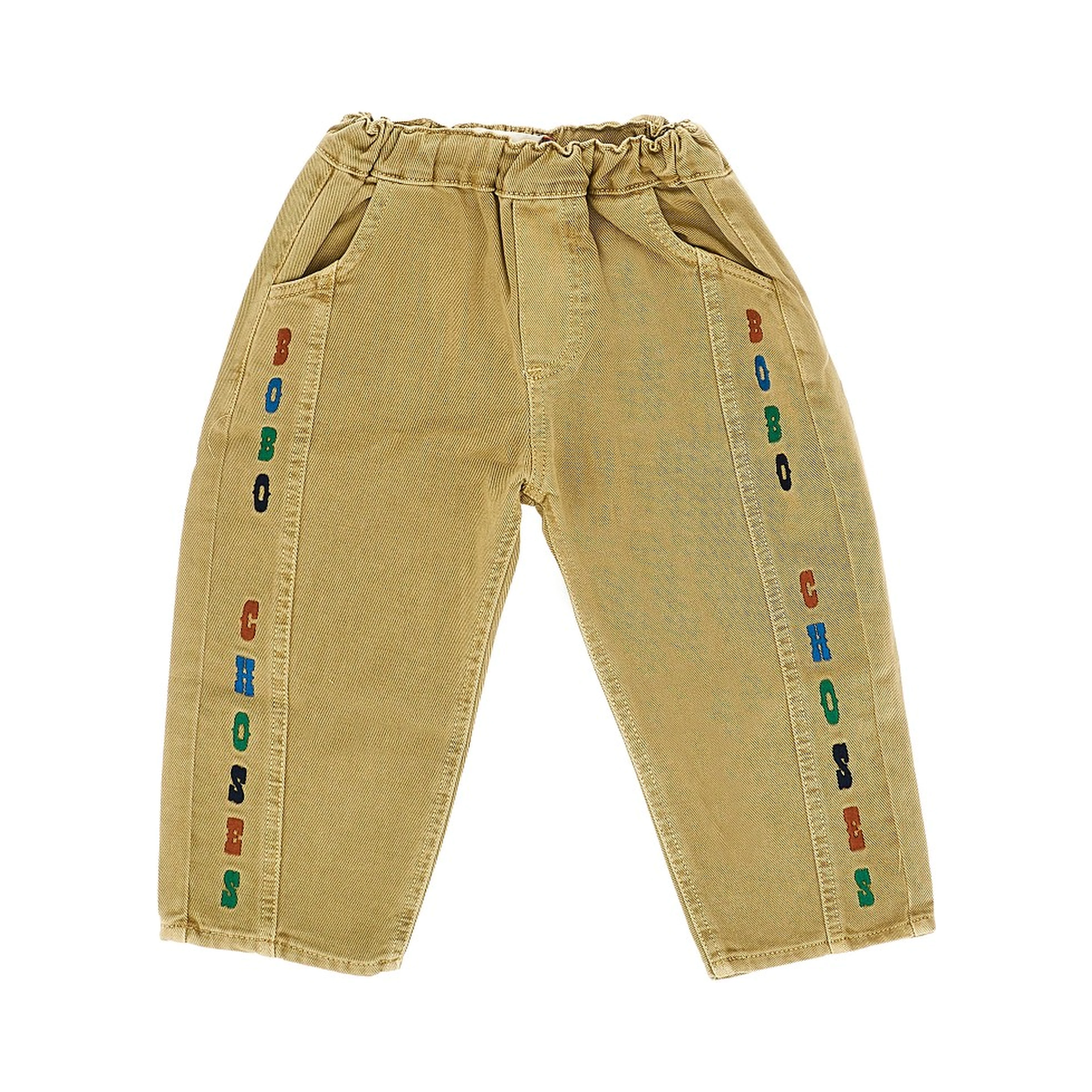 Denim pants with logo embroidery