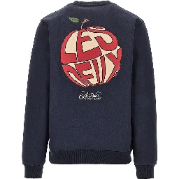 Cotton sweatshirt with logo print